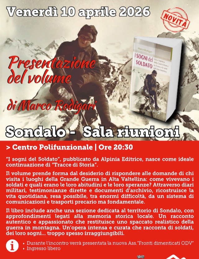 Immagine Evento Presentazione del libro “I sogni del Soldato” di Marco Rodigari | Calendario Valtellinese