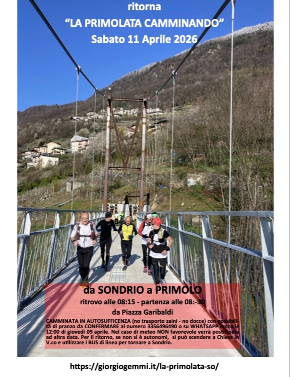 Immagine Evento La Primolata camminando | Calendario Valtellinese