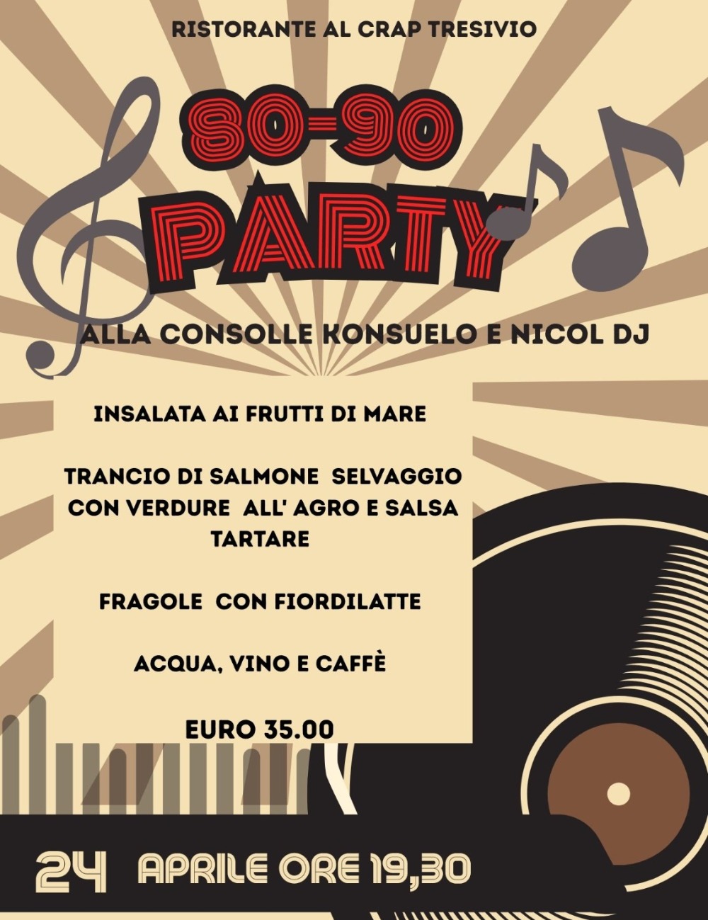 Immagine Evento 80-90 Party | Calendario Valtellinese