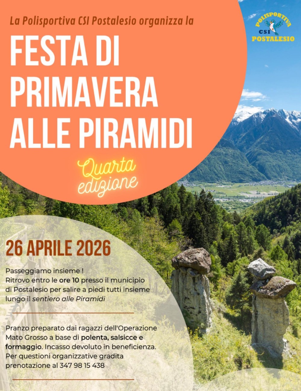 Immagine Evento Festa di Primavera alle Piramidi | Calendario Valtellinese