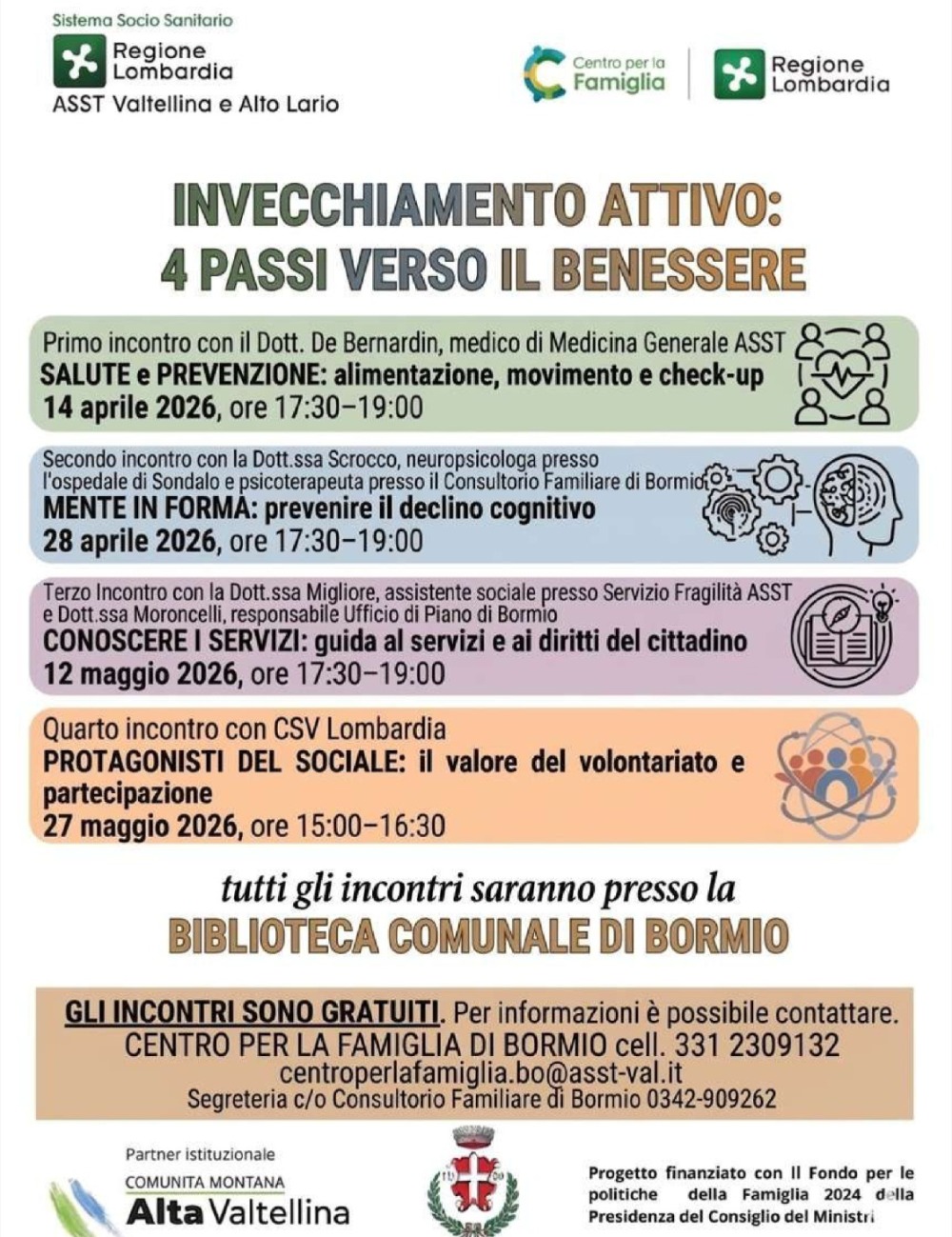 Immagine Evento Invecchiamento attivo: 4 passi verso il benessere | Calendario Valtellinese