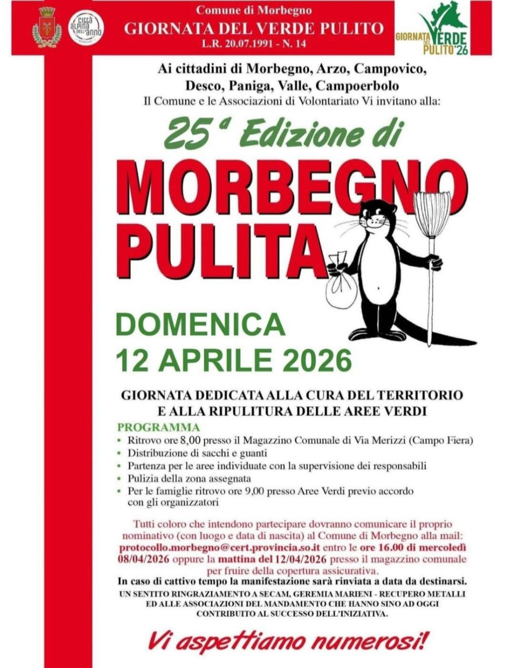Immagine Evento Morbegno Pulita | Calendario Valtellinese