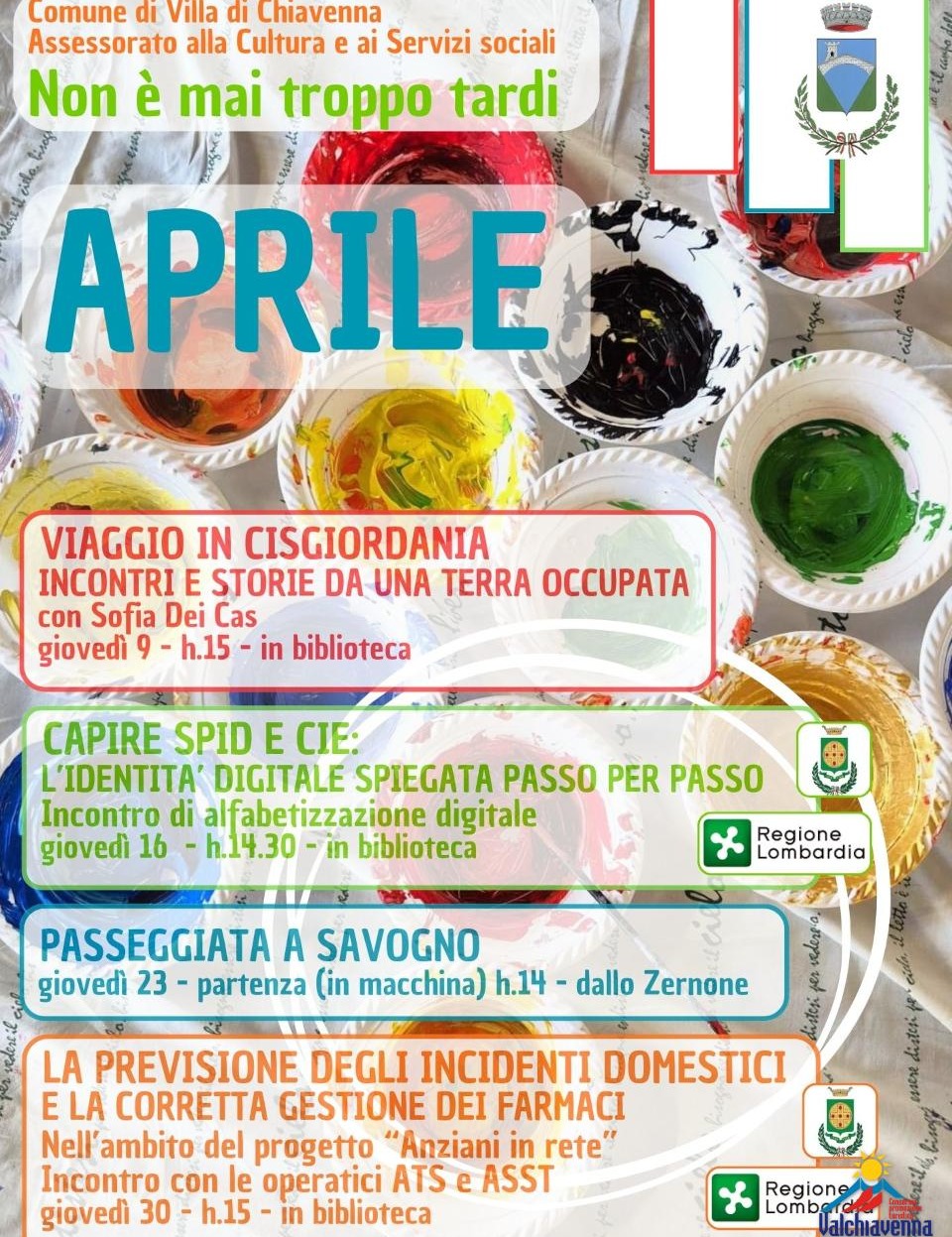 Immagine Evento Non è mai troppo tardi | Calendario Valtellinese