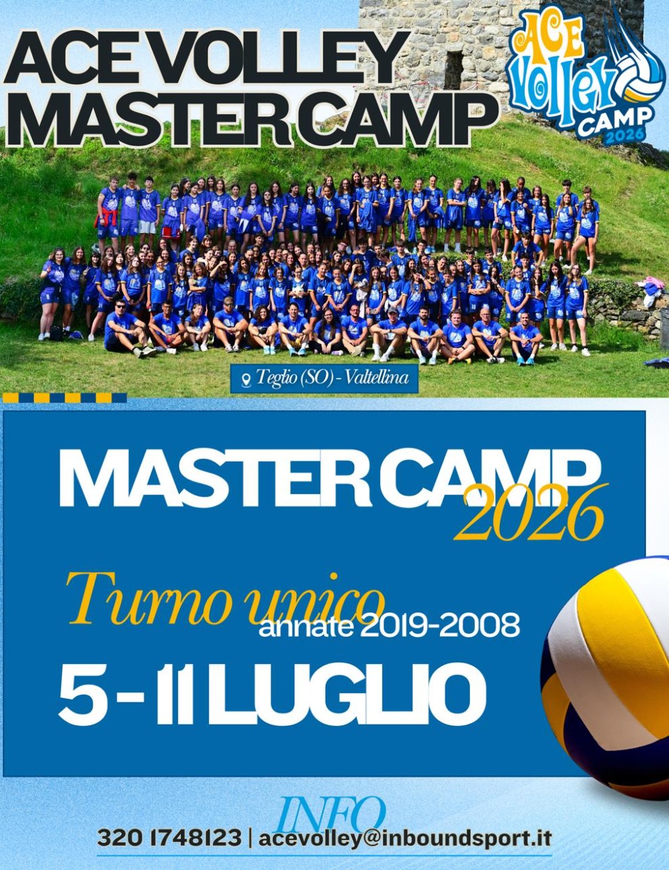 Immagine Evento Ace Volley Mastercamp | Calendario Valtellinese
