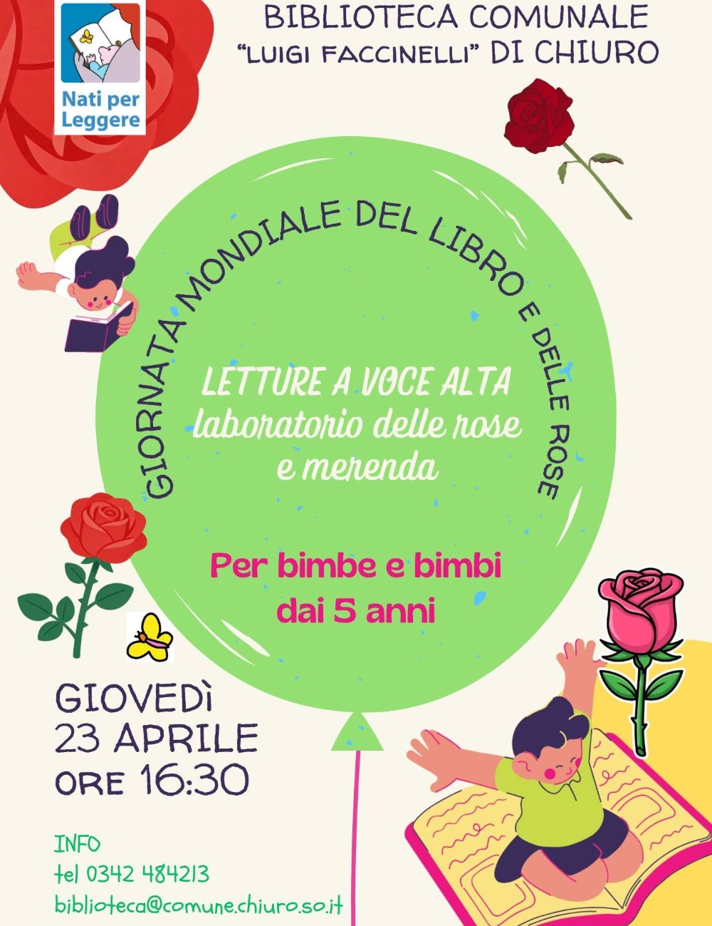 Immagine Evento Giornata Mondiale del Libro e delle Rose | Calendario Valtellinese
