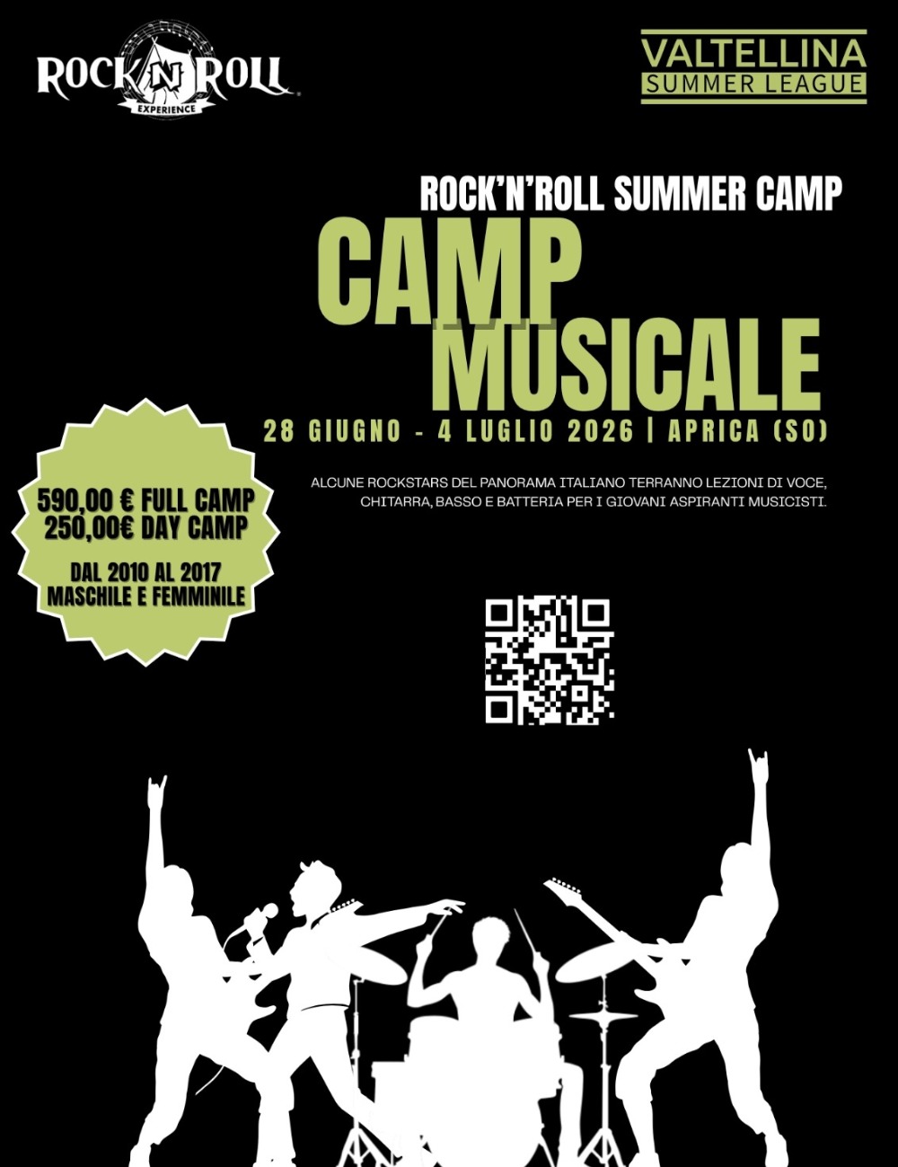 Immagine Evento Rock'n'Roll Summer Camp | Calendario Valtellinese