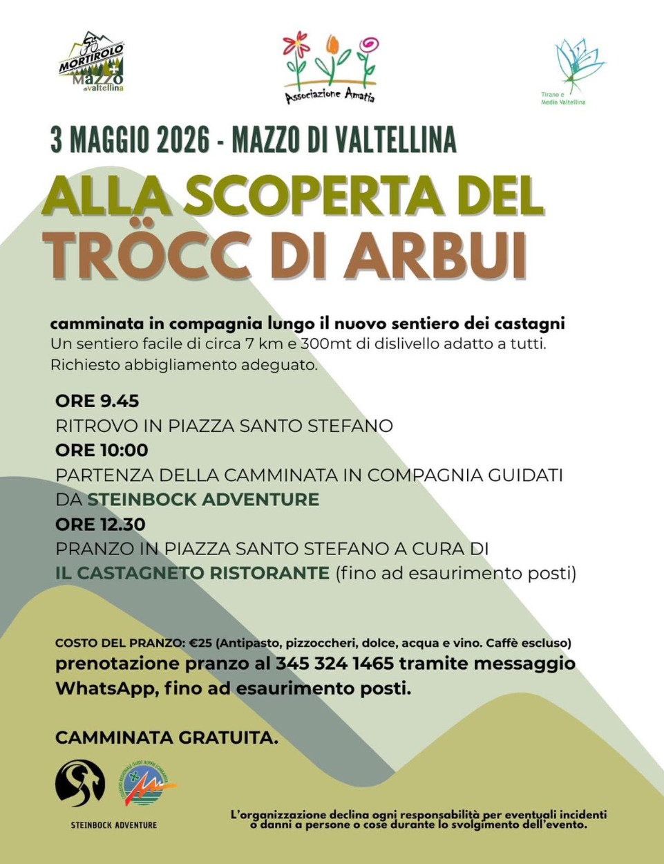 Immagine Evento Alla scoperta del Tröcc di Arbui | Calendario Valtellinese