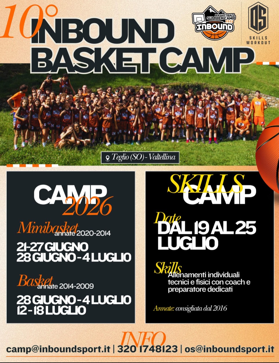 Immagine Evento Inbound Basket Camp | Calendario Valtellinese