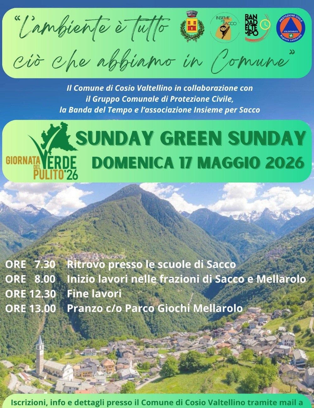 Immagine Evento Sunday Green Sunday | Calendario Valtellinese