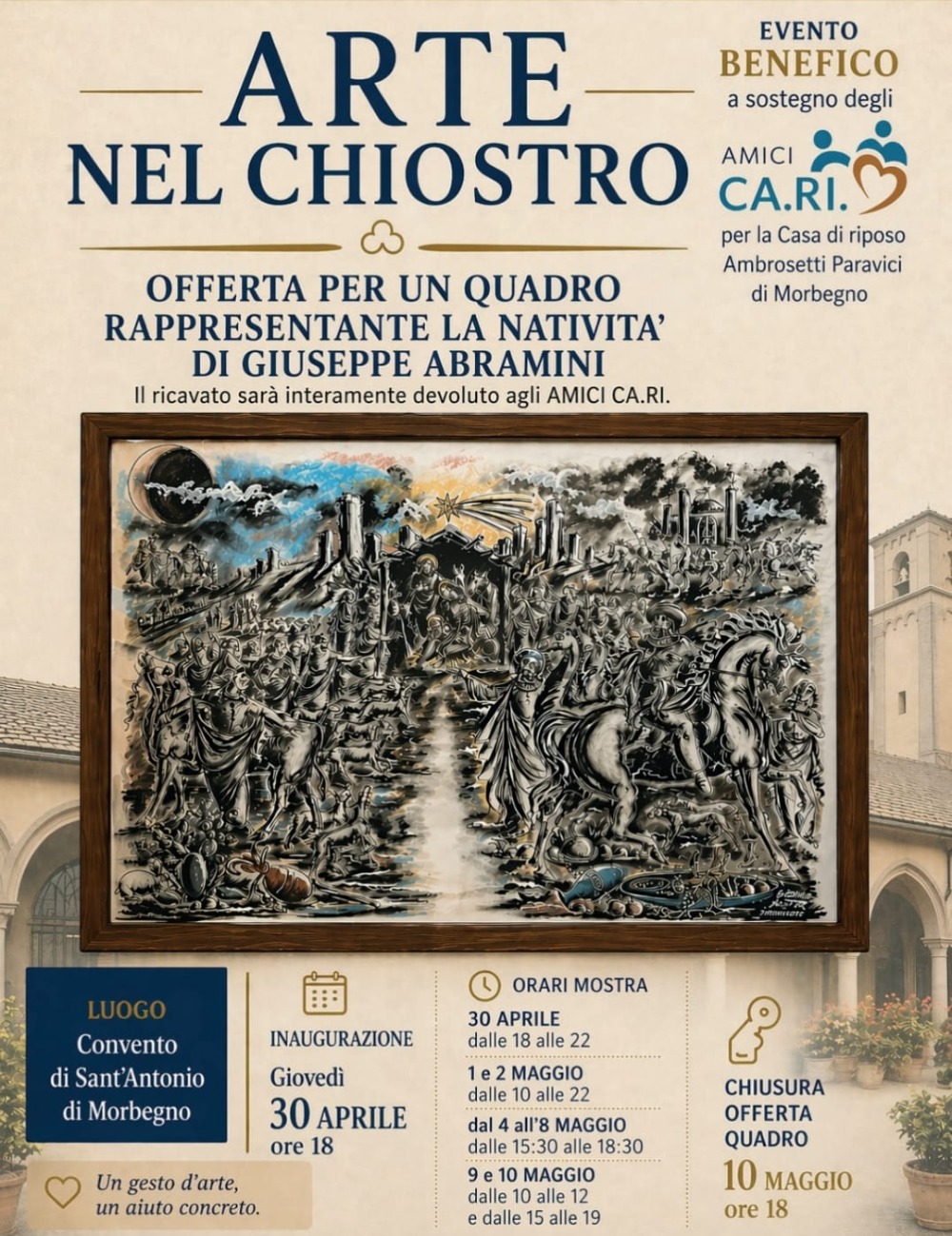 Immagine Evento Arte nel Chiostro | Calendario Valtellinese