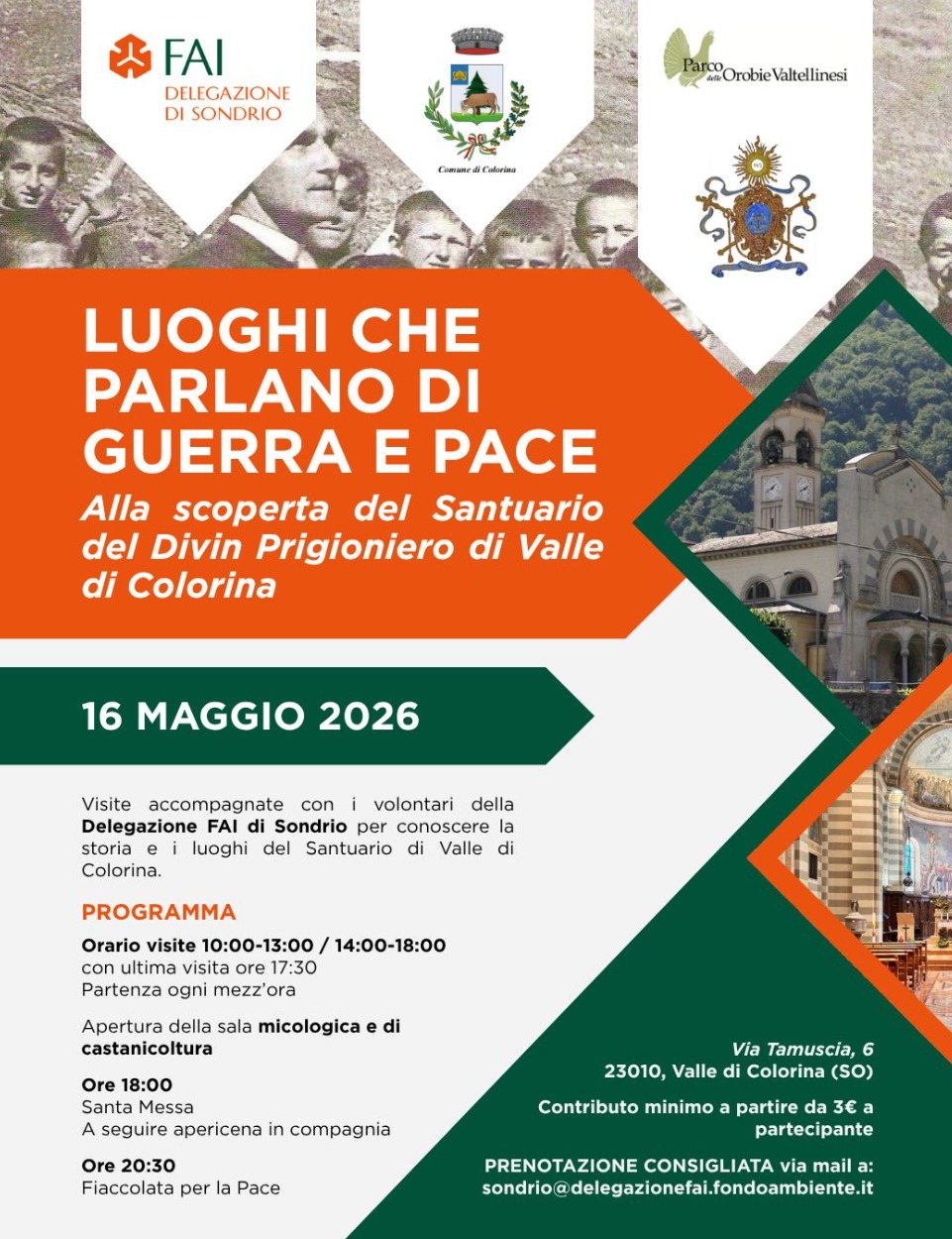 Immagine Evento Luoghi che parlano di guerra e pace | Calendario Valtellinese