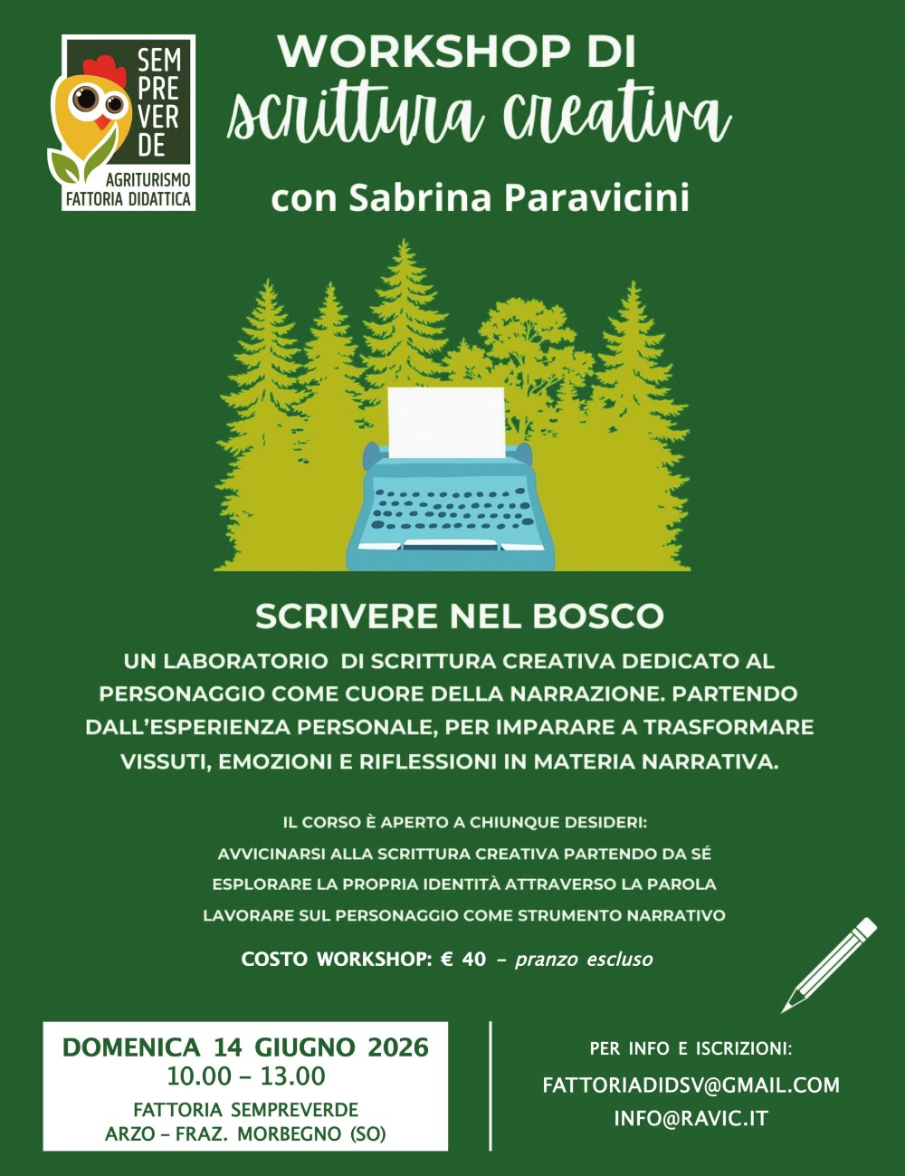 Immagine Evento Scrivere nel bosco | Calendario Valtellinese