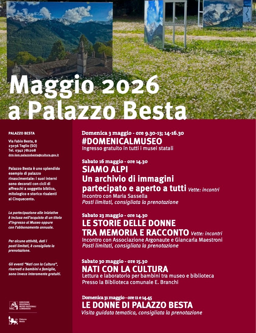 Immagine Evento Maggio 2026 a Palazzo Besta | Calendario Valtellinese