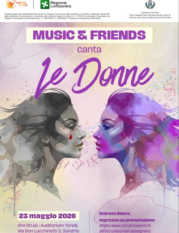 Immagine Evento Music & Friends canta Le Donne | Calendario Valtellinese