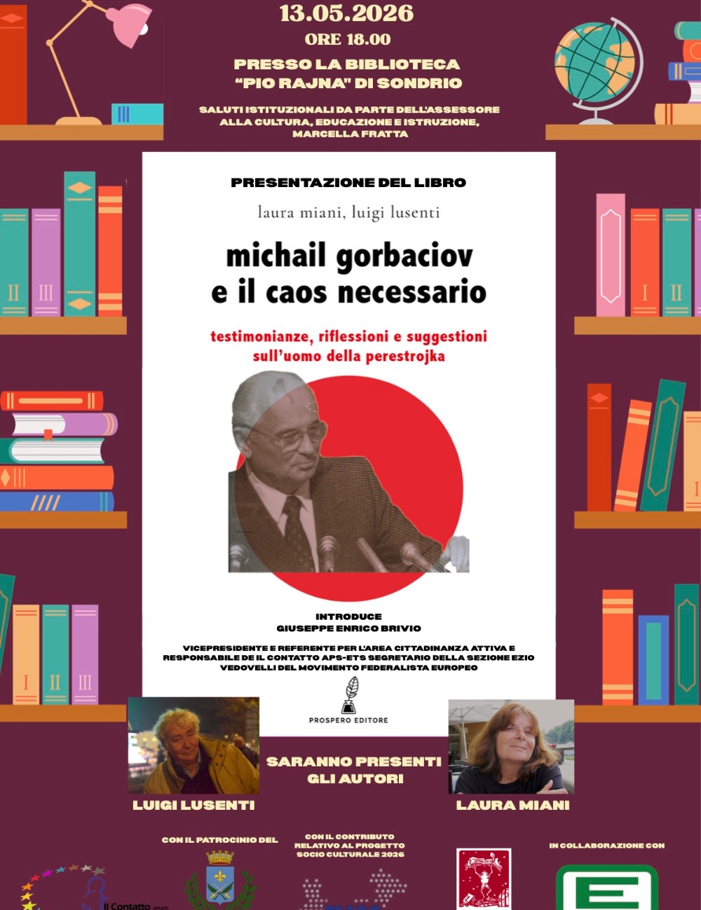 Immagine Evento Presentazione del libro Michail Gorbaciov e il caos necessario | Calendario Valtellinese