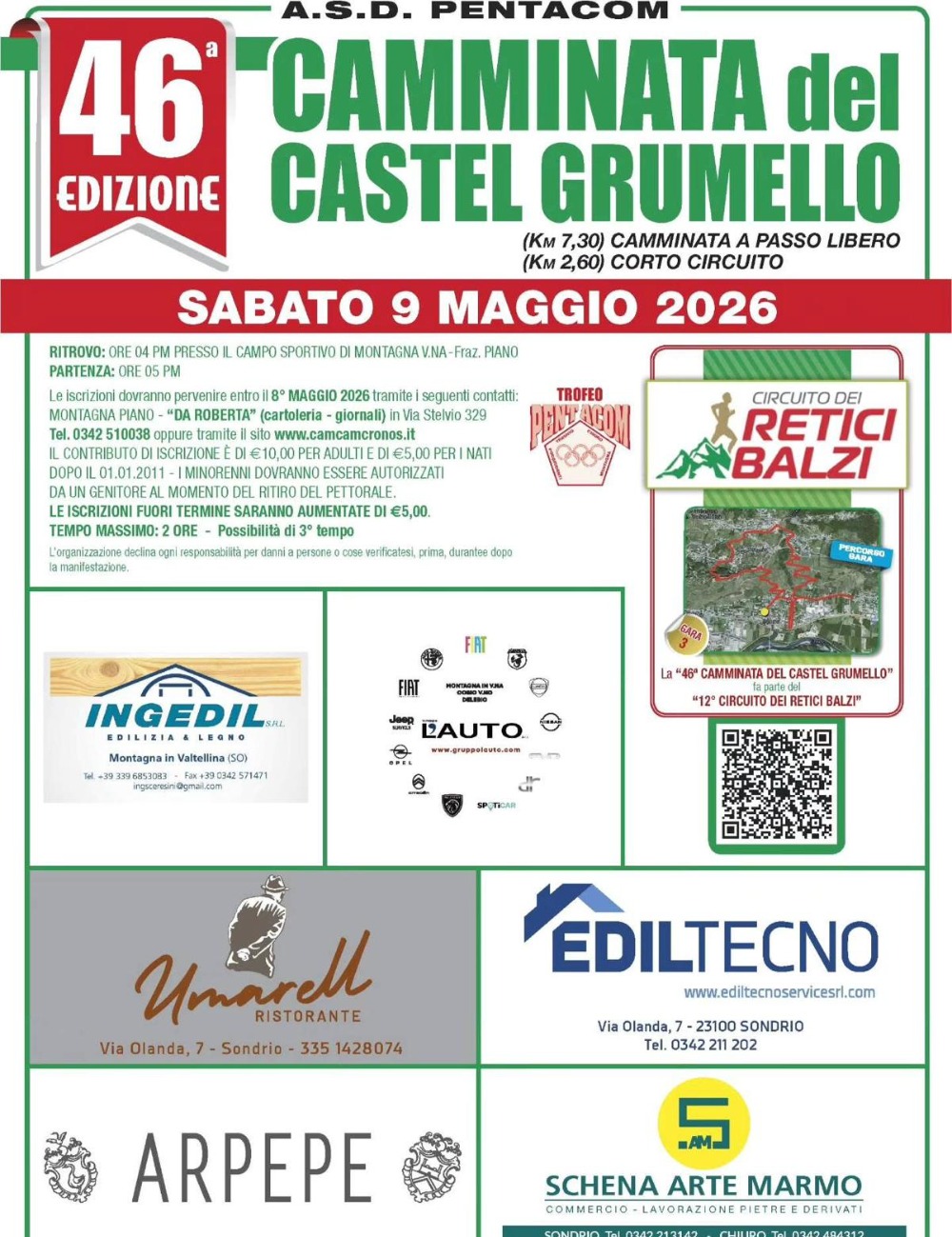 Immagine Evento Camminata del Castel Grumello | Calendario Valtellinese