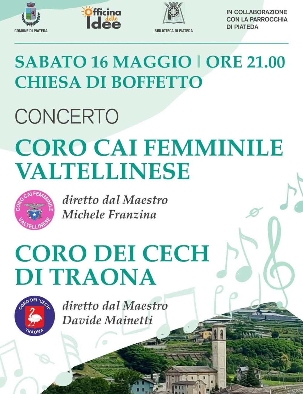 Immagine Evento Concerto del Coro CAI Femminile Valtellinese e Coro dei Cech | Calendario Valtellinese