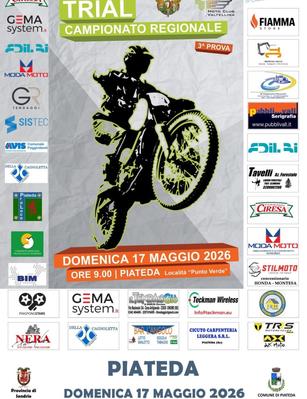 Immagine Evento Trial Campionato Regionale | Calendario Valtellinese