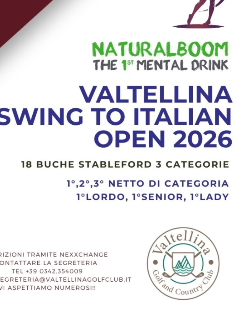 Immagine Evento Valtellina Swing to Italian Open 2026 | Calendario Valtellinese