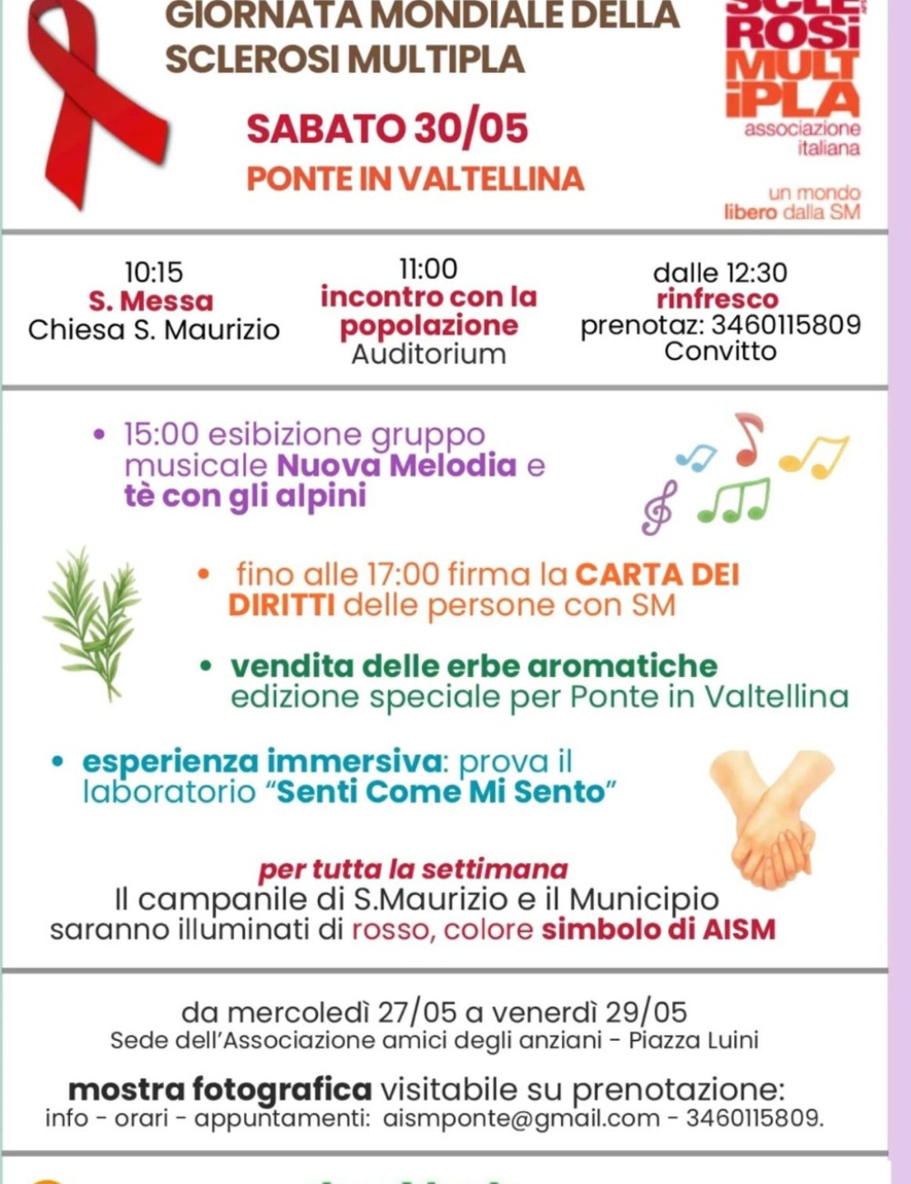 Immagine Evento Giornata Mondiale della Sclerosi Multipla | Calendario Valtellinese