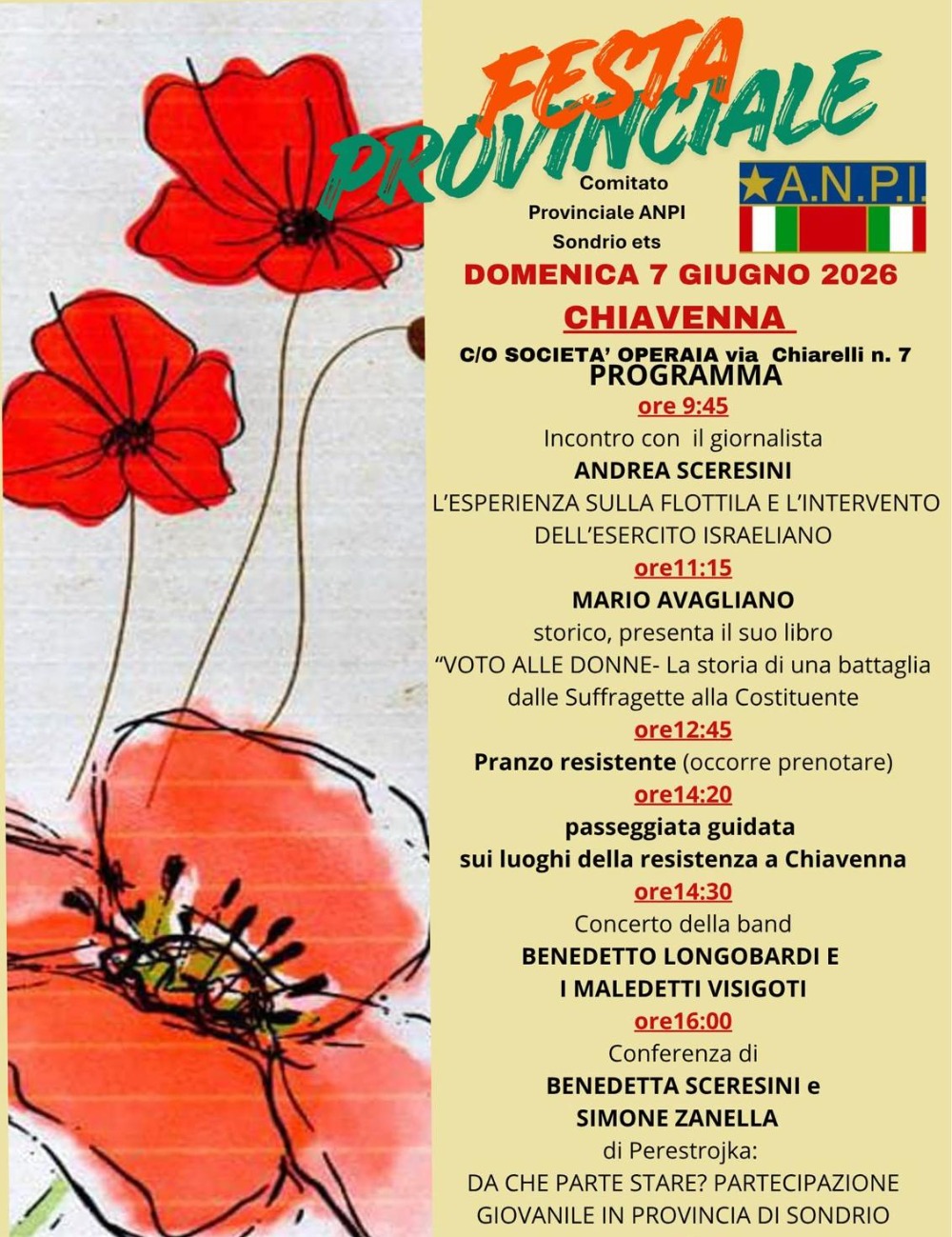 Immagine Evento Festa Provinciale ANPI | Calendario Valtellinese