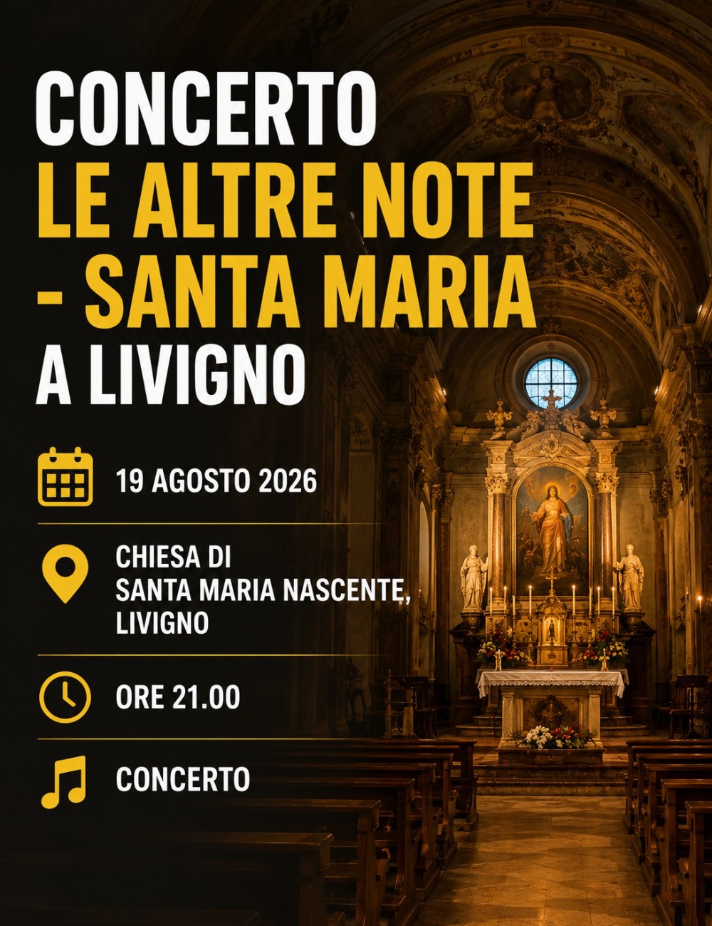 Immagine Evento Concerto Le Altre Note | Calendario Valtellinese