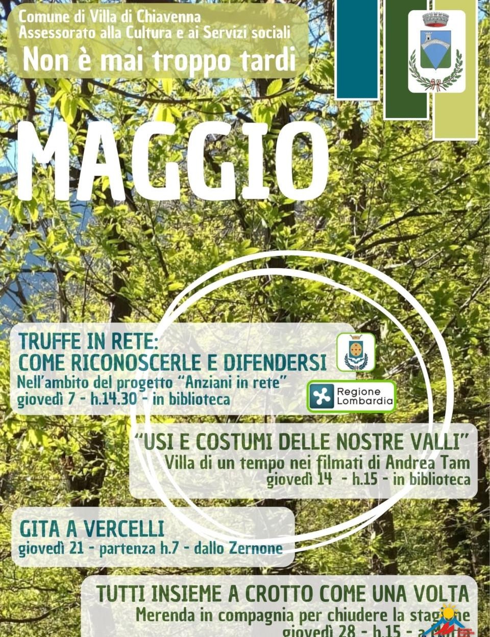 Immagine Evento Non è mai troppo tardi | Calendario Valtellinese
