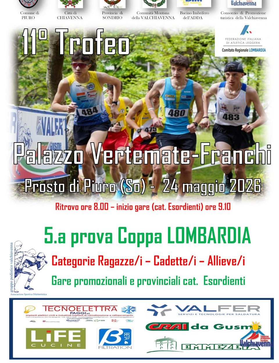 Immagine Evento 11° Trofeo Palazzo Vertemate-Franchi | Calendario Valtellinese