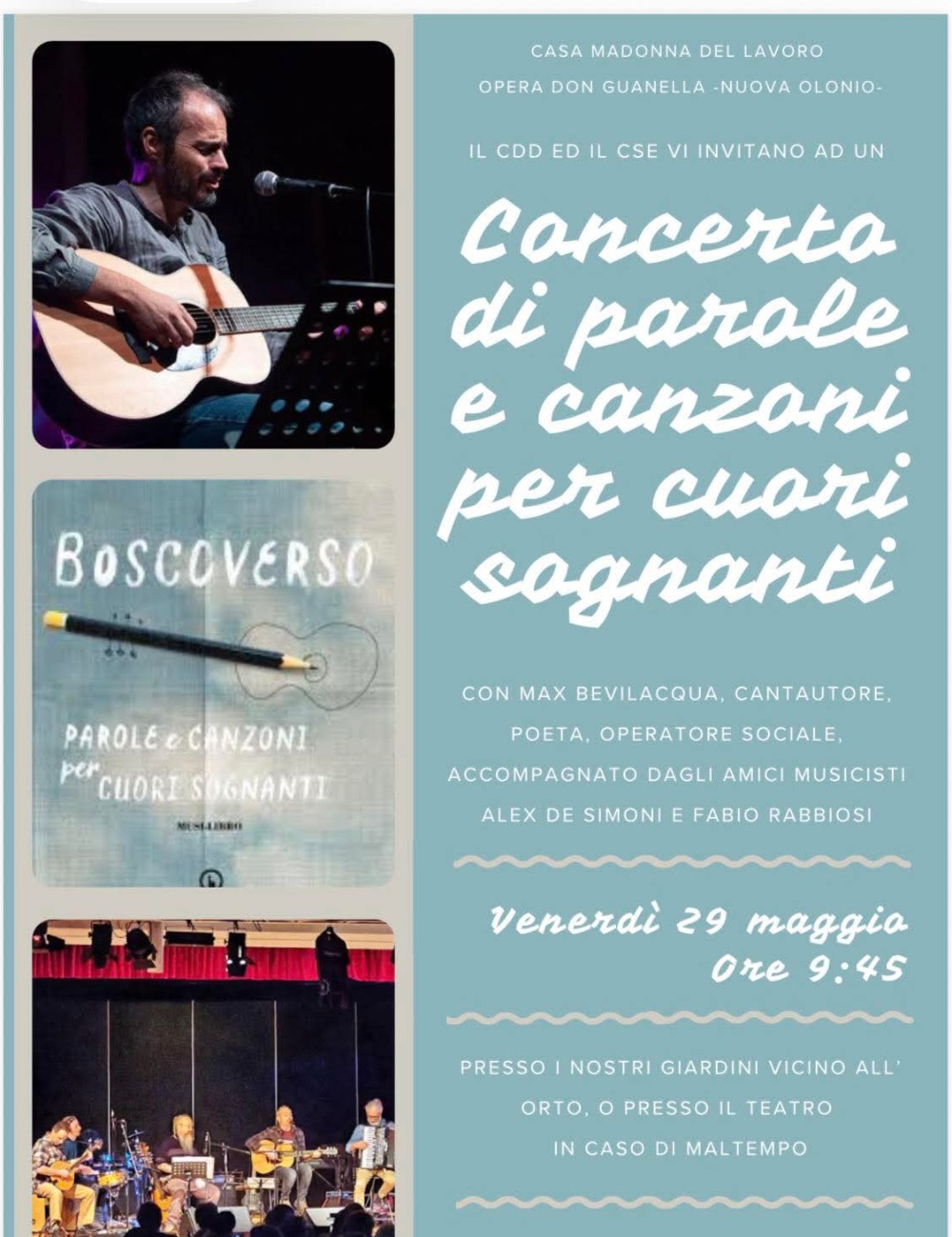 Immagine Evento Concerto di parole e canzoni per cuori sognanti | Calendario Valtellinese