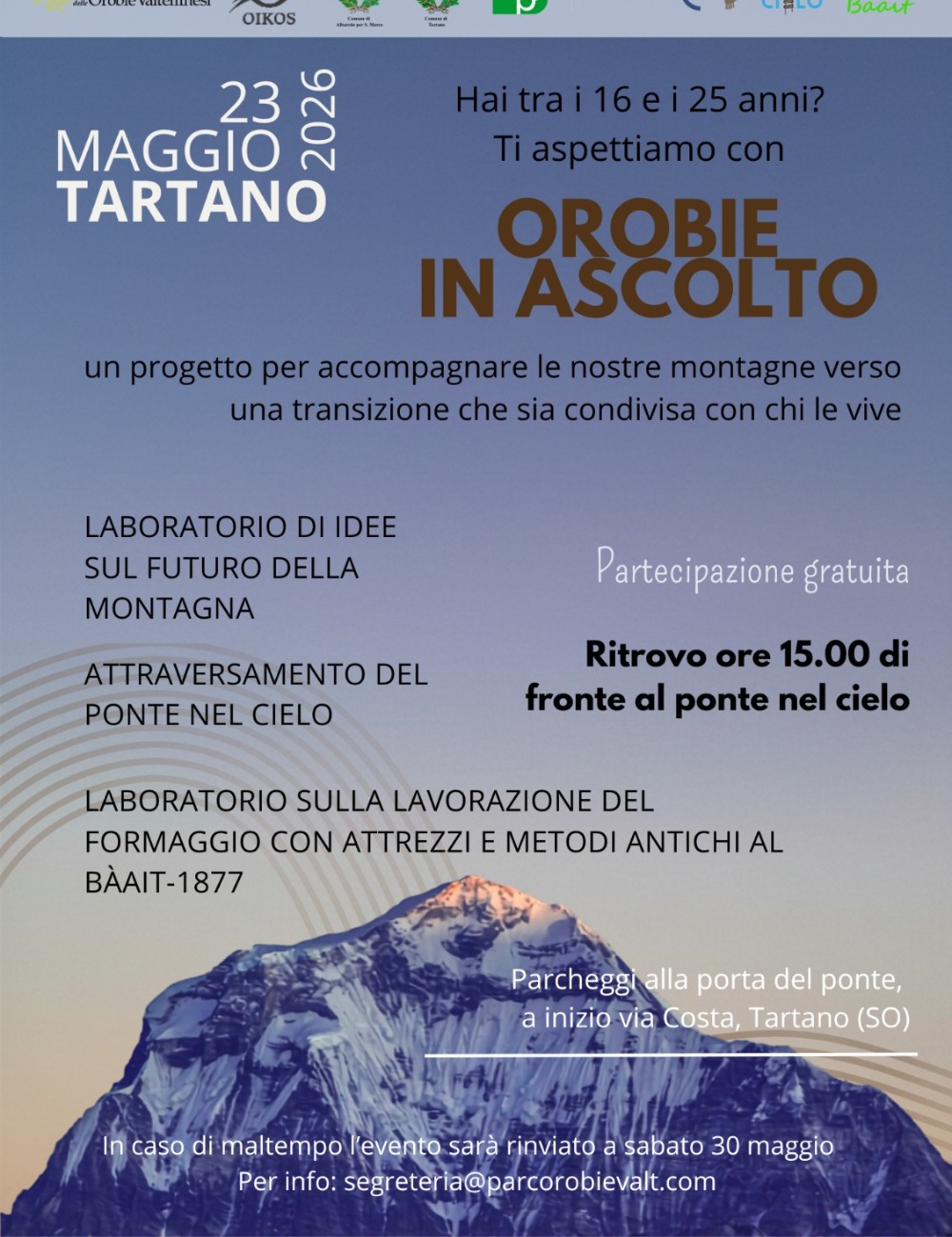 Immagine Evento Orobie in ascolto | Calendario Valtellinese