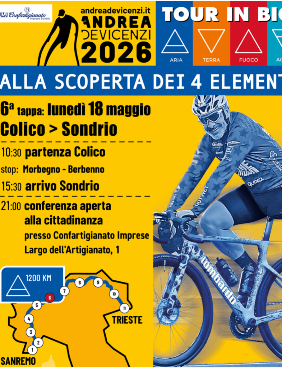 Immagine Evento Tour in bici Andrea Devicenzi | Calendario Valtellinese