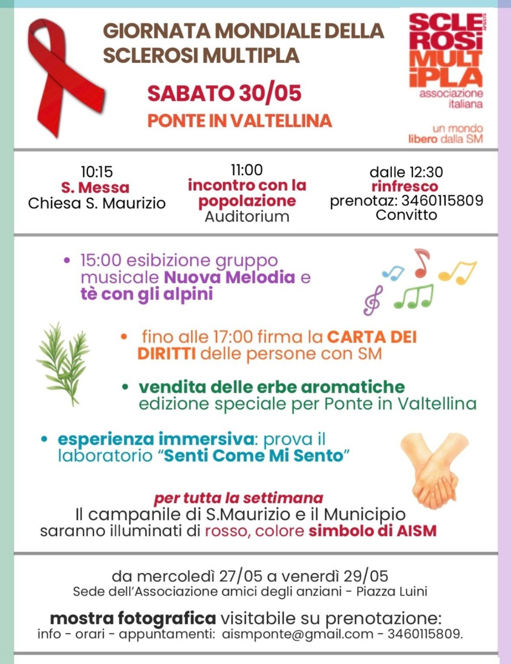 Immagine Evento Giornata mondiale della sclerosi multipla | Calendario Valtellinese