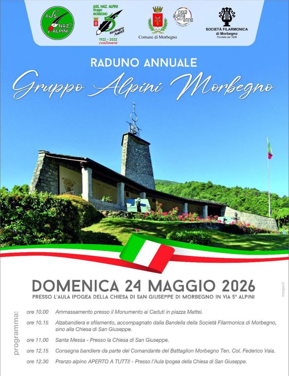 Immagine Evento Raduno annuale Gruppo Alpini Morbegno | Calendario Valtellinese