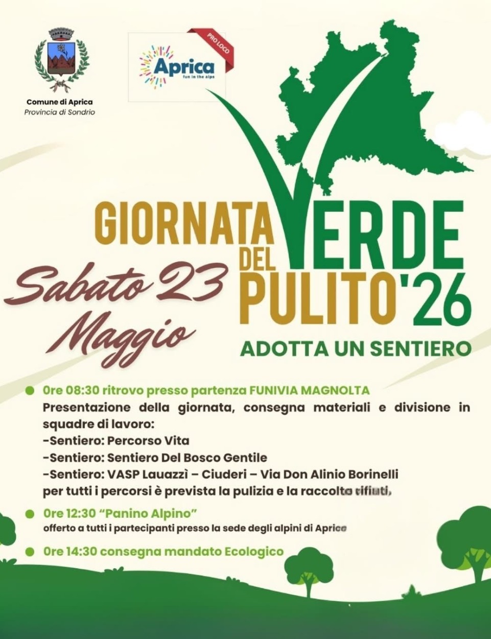 Immagine Evento Giornata del Verde Pulito 2026 | Calendario Valtellinese