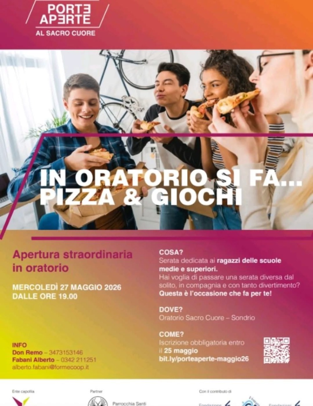 Immagine Evento In oratorio si fa… Pizza & Giochi | Calendario Valtellinese