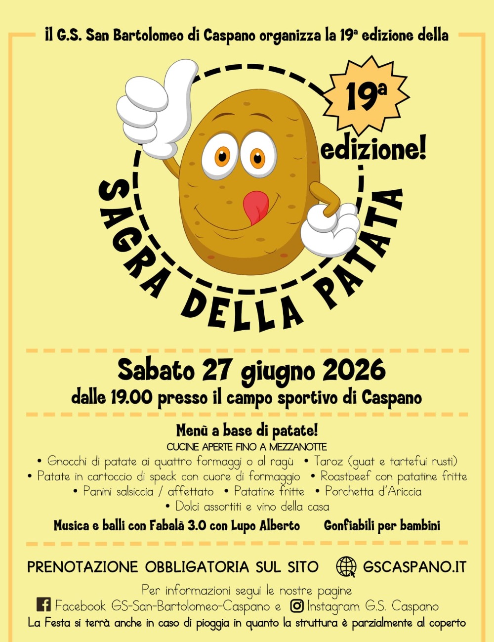 Immagine Evento Sagra della Patata | Calendario Valtellinese