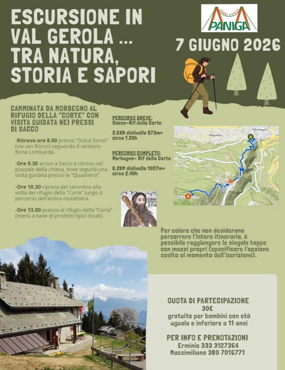Immagine Evento Escursione in Val Gerola tra natura, storia e sapori | Calendario Valtellinese