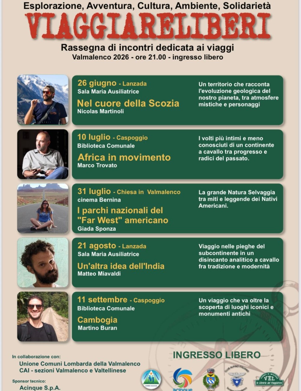 Immagine Evento Viaggiareliberi | Calendario Valtellinese