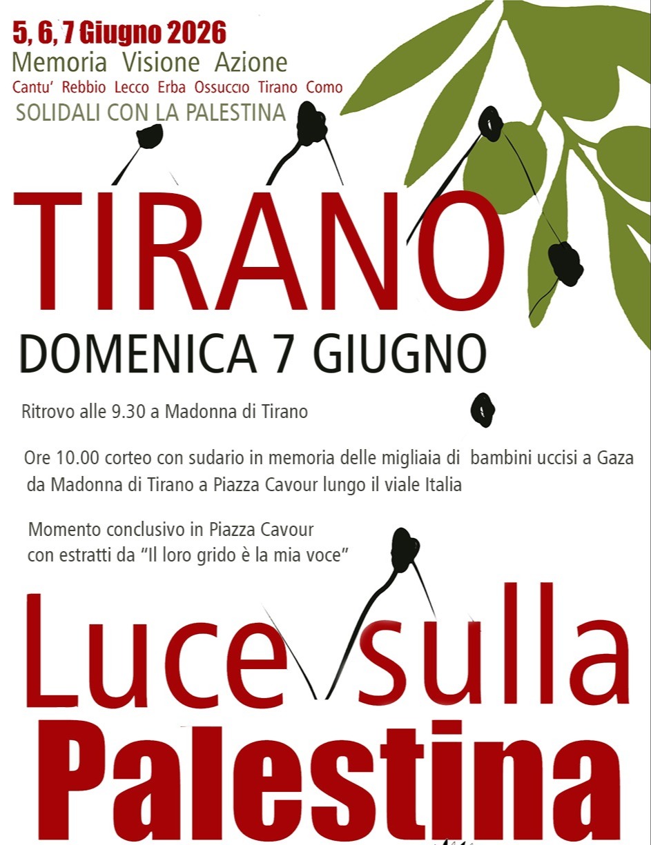 Immagine Evento Luce sulla Palestina | Calendario Valtellinese