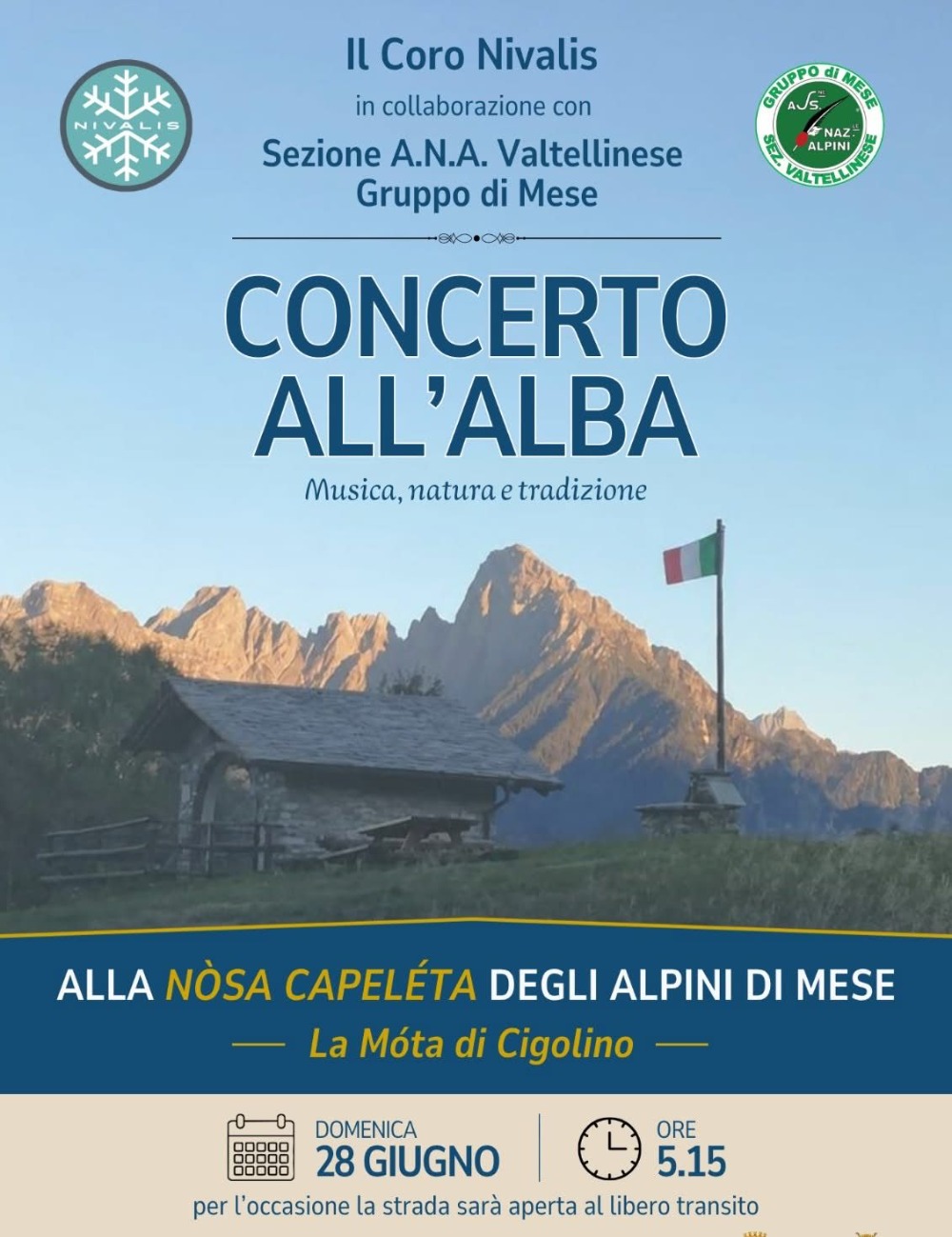 Immagine Evento Concerto all’Alba | Calendario Valtellinese