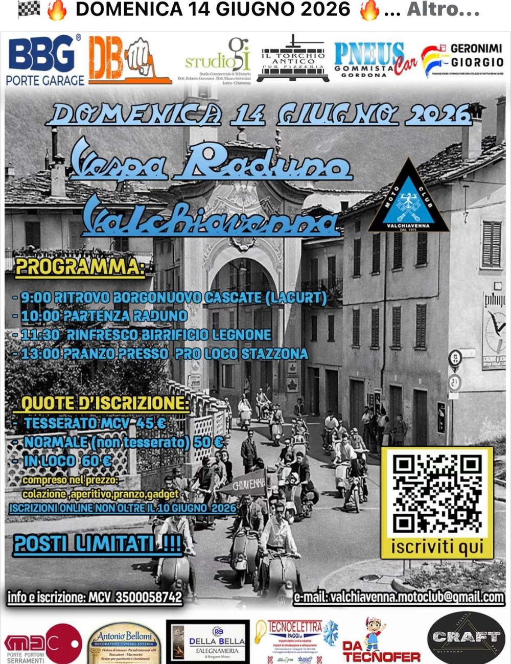 Immagine Evento Vespa Raduno Valchiavenna | Calendario Valtellinese