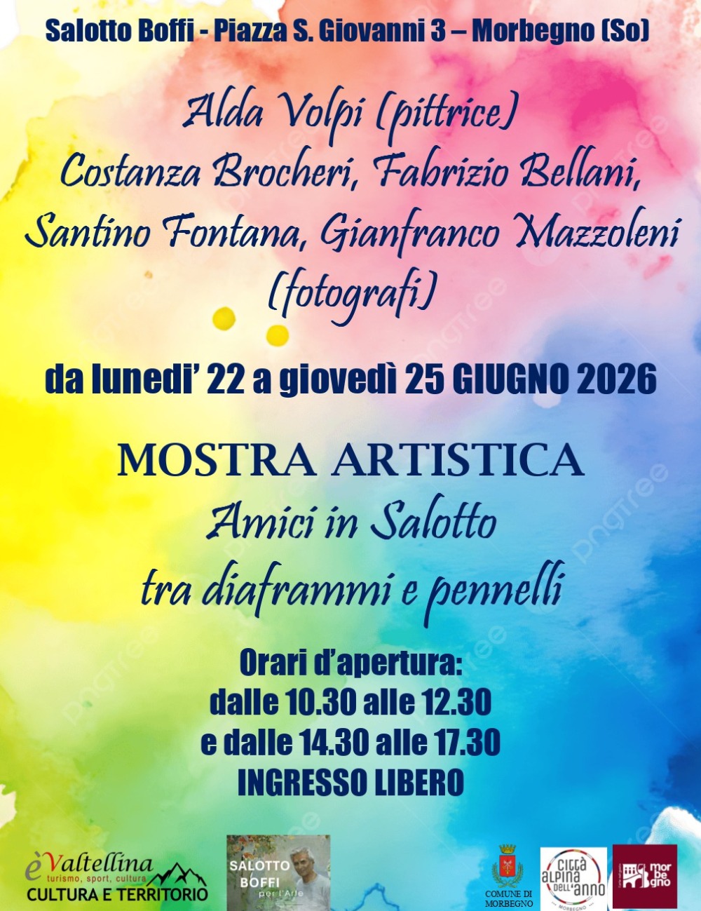 Immagine Evento Mostra artistica "Amici in Salotto tra diaframmi e pennelli" | Calendario Valtellinese