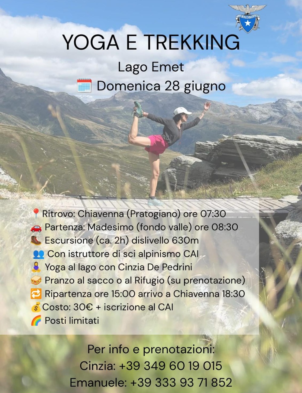 Immagine Evento Yoga e Trekking al Lago Emet | Calendario Valtellinese