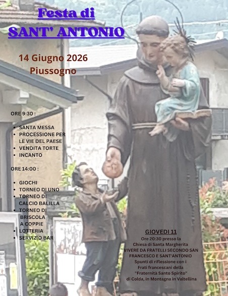 Immagine Evento Festa di Sant’Antonio a Piussogno | Calendario Valtellinese