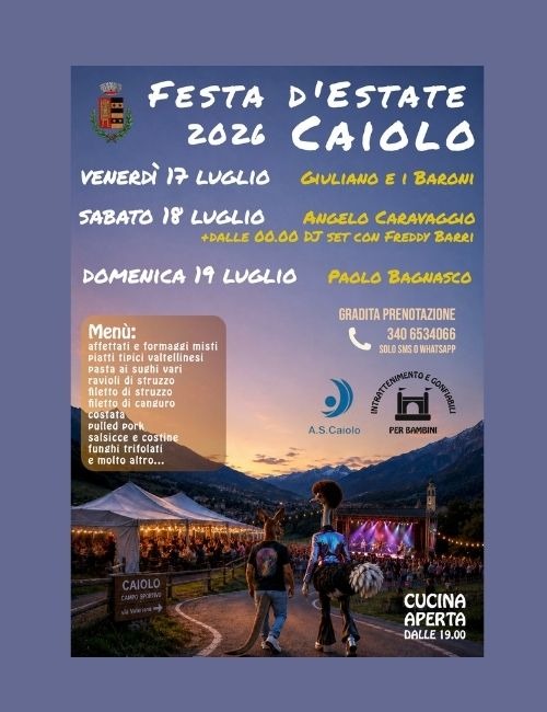 Immagine Evento Festa d’estate 2026 | Calendario Valtellinese