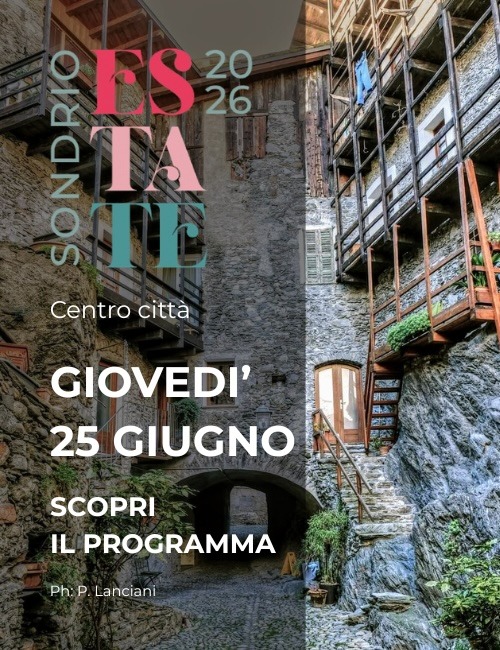 Immagine Evento Sondrio estate - 25 giugno | Calendario Valtellinese