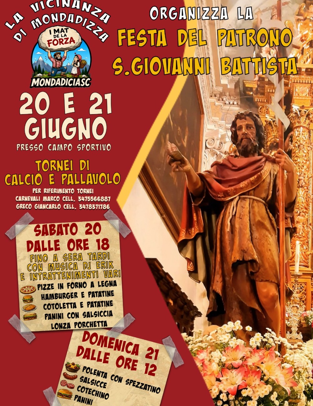 Immagine Evento Festa del patrono San Giovanni Battista | Calendario Valtellinese