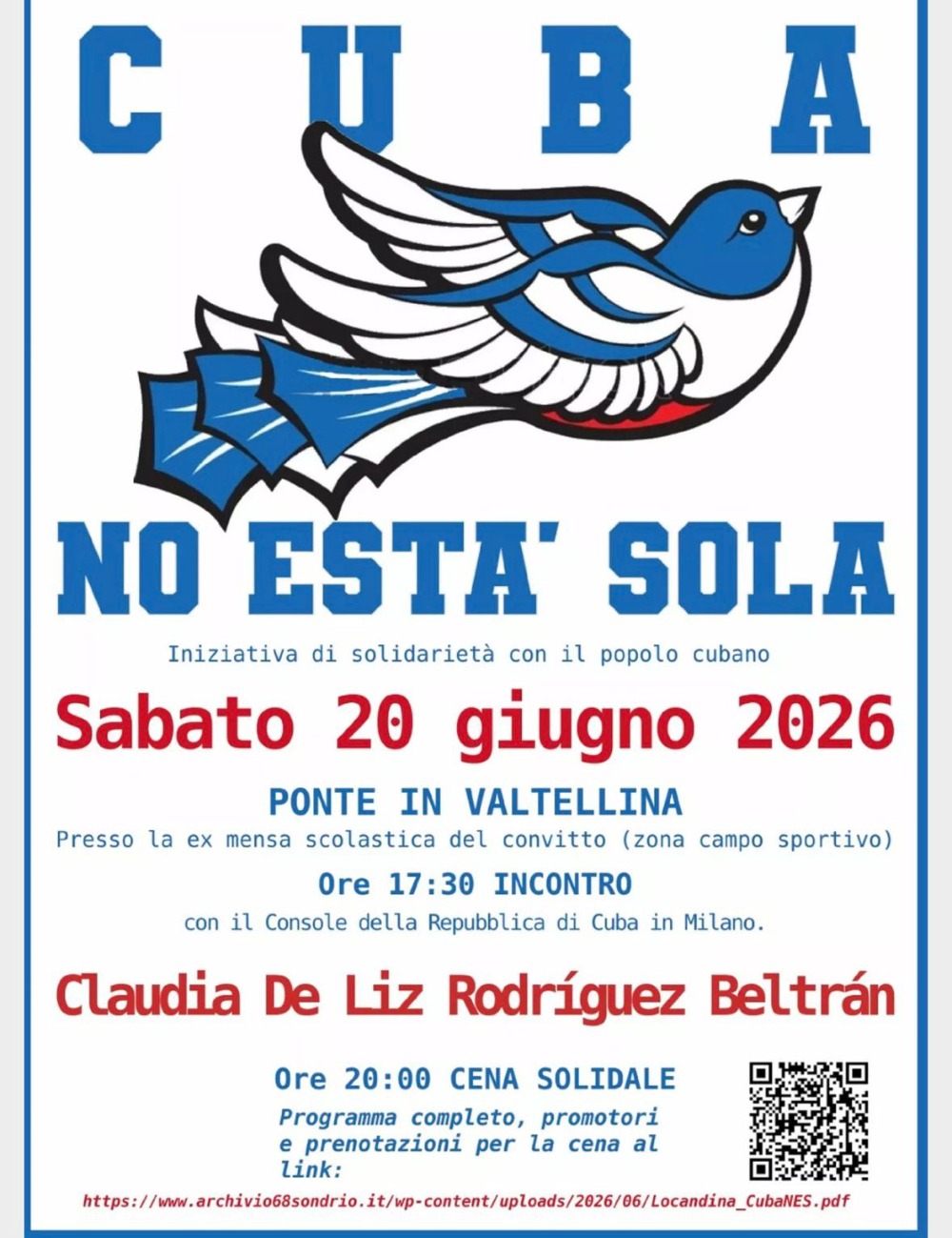 Immagine Evento Cuba no está sola | Calendario Valtellinese