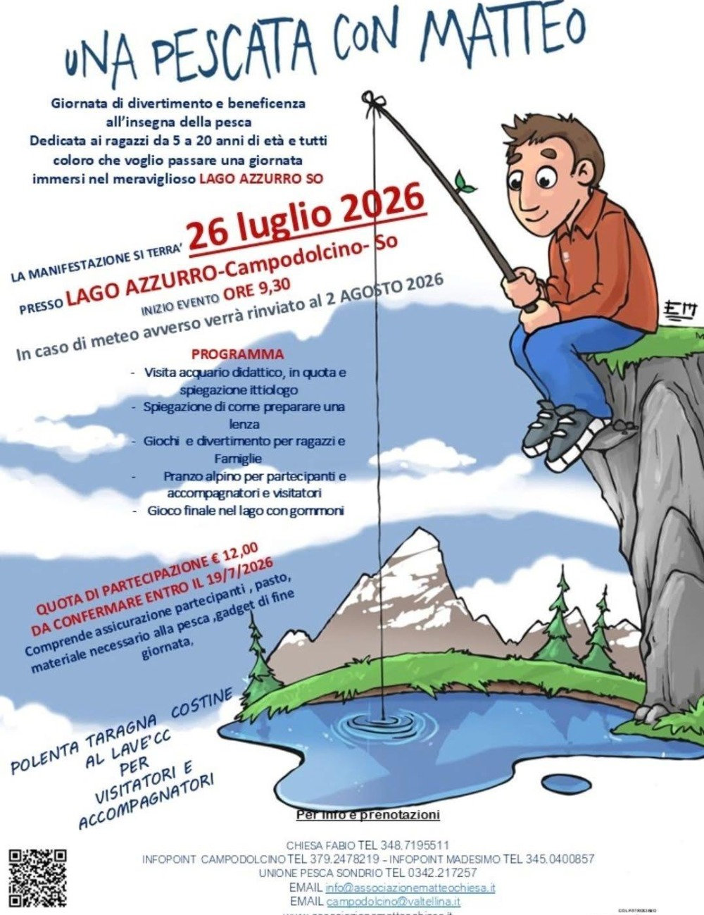 Immagine Evento Una pescata con Matteo | Calendario Valtellinese