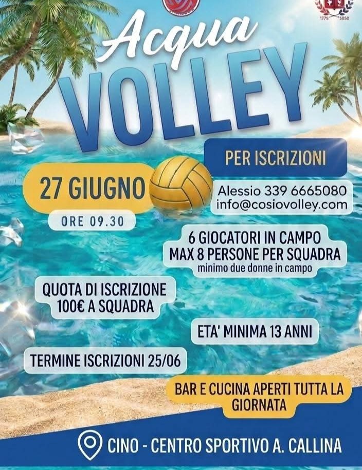 Immagine Evento Aqua Volley | Calendario Valtellinese